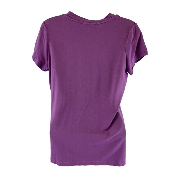 BOGO Lesley Evers Purple V-Neck Tee Short Sleeves Viscose Stretch Womens Small - Picture 10 of 10